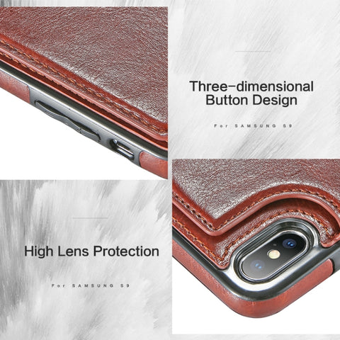 For iPhone 7 Plus / 8 Plus Retro PU Leather Case Multi Card Holders Phone Cases(Brown), For iPhone 7 Plus