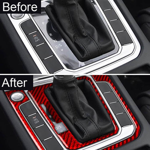 2pcs /Set Gear Shift Panel Trim Sticker Set For Volkswagen Magotan/CC Left-Hand Drive