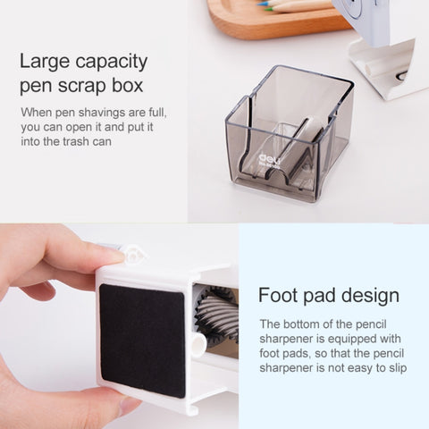 Deli Stationery Pencil Sharpeners Office School Supplies Mechanical Manual Pencil Sharpener, Manual Pencil Sharpener