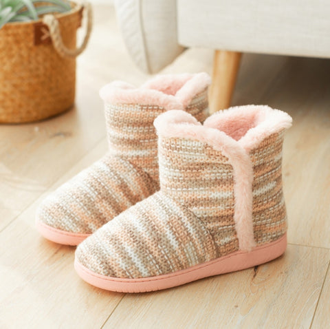 Winter Non-Slip Thick-Soled Indoor Cotton Slippers Home Boots, 34-35, 36-37, 38-39, 40-41