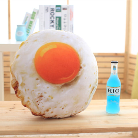 Simulation Stuffed Cotton Soft Fried Egg Cushion Sleeping Pillow Plush Baby Toys, Egg