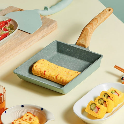 Tamagoyaki Mini Nonstick Pan Flat-Bottomed Breakfast Pan, Long-shaped, Square