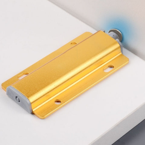3 PCS Aluminum Alloy Bouncer Free Handle Push-Pull Cabinet Wardrobe Door Drawer Bouncer, Gold, Silver
