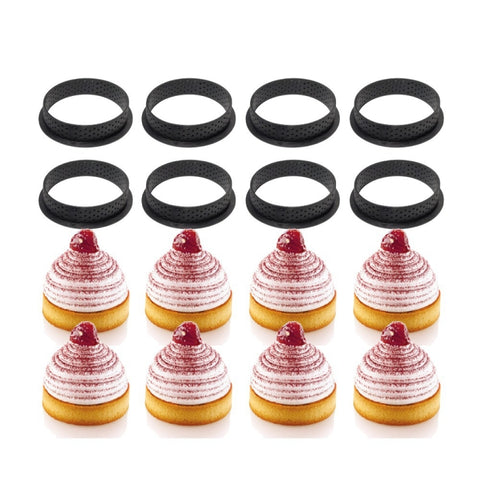 5 PCS Mousse Cake Ring Cheese Tower Ring Mousse Ring Baking Tool, Round, Love, Square, Rectangle, Oval