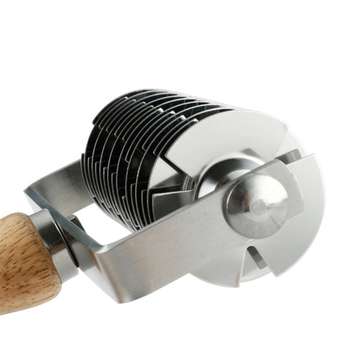 Baking Tool Stainless Steel Wooden Handle Pizza Roller Cutter Dessert Hob Pizza Net Knife, Pizza Cutter 1