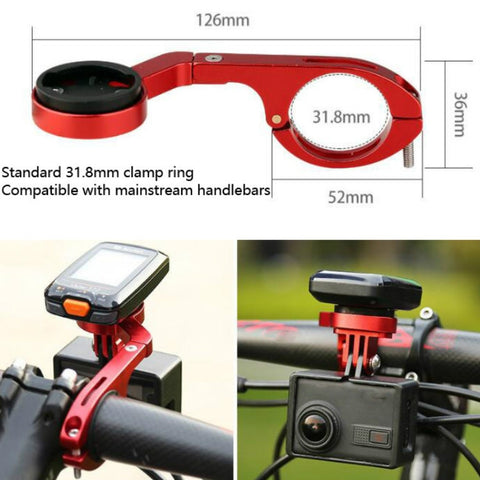 Bicycle Mountain Bike Aluminum Alloy Code Table Stand Universal Code Table Extension Flashlight Bracket, Red, Black, Gray