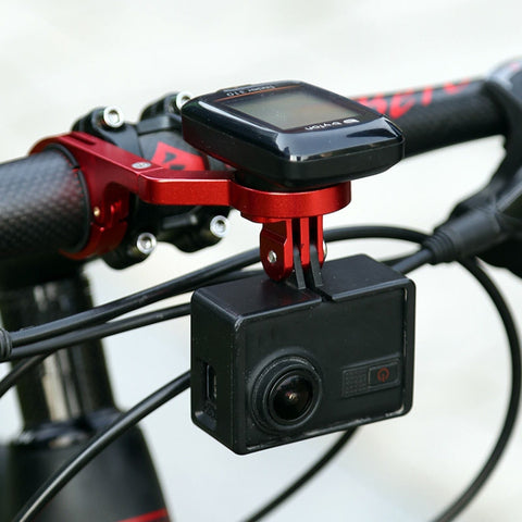 Bicycle Mountain Bike Aluminum Alloy Code Table Stand Universal Code Table Extension Flashlight Bracket, Red, Black, Gray