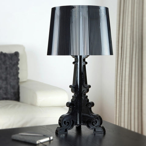 LED Bedlamp Bedroom Living Room Acryl Desk Lamp Bedside Lamp Shade Table Light Night, Black, Transparent
