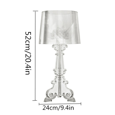 LED Bedlamp Bedroom Living Room Acryl Desk Lamp Bedside Lamp Shade Table Light Night, Black, Transparent