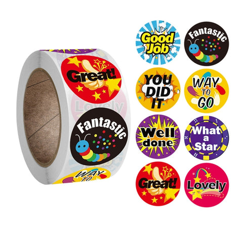 Children Toy Reward Stickers Office Stationery Decoration Label Sealing Sticker, 2.5cm / 1inch