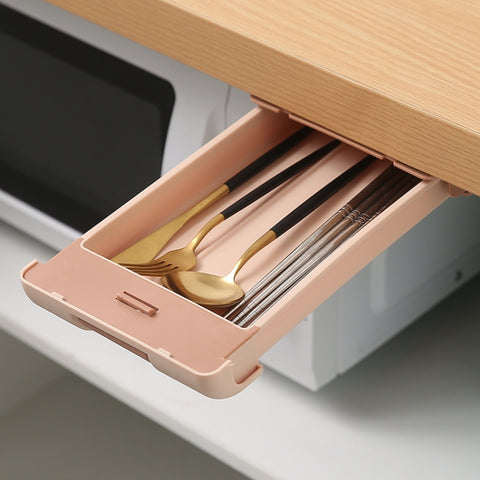 Under The Desk Drawer Type Storage Box Office Desktop Hidden Storage Box Student Stationery Box