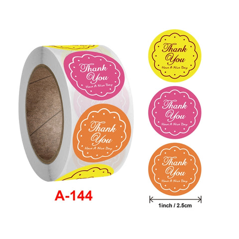 Thank You Sticker Gift Decoration Label, 2.5cm / 1inch