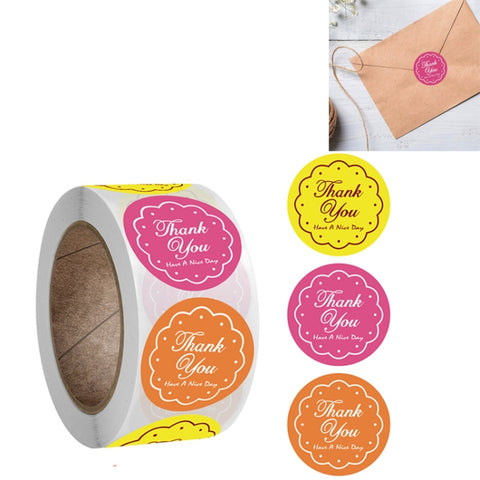 Thank You Sticker Gift Decoration Label, 2.5cm / 1inch