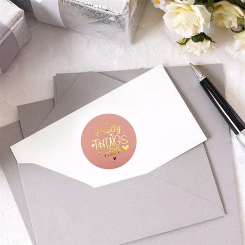 5 PCS Envelope Seal Sticker Gift Decoration Stamping Sticker, C-01 Sticker