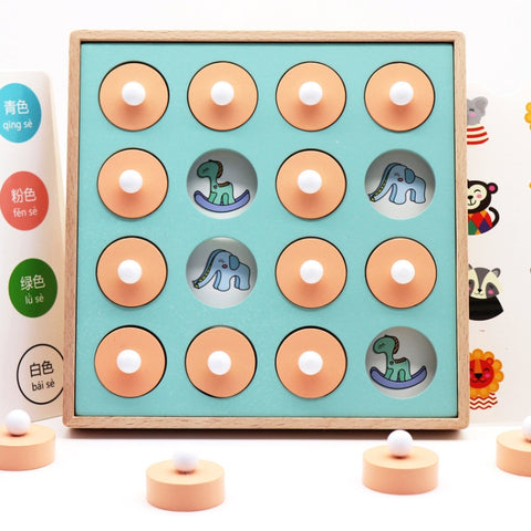 Children Early Education Educational Toys Wooden Memory Chess Intelligence Development Toys, Number and Letter