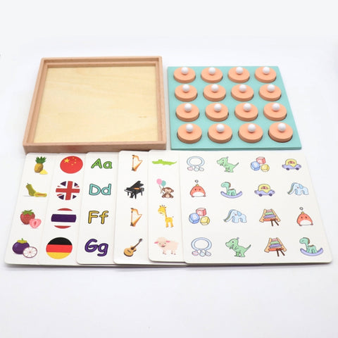 Children Early Education Educational Toys Wooden Memory Chess Intelligence Development Toys, Number and Letter