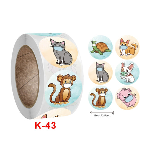 3 PCS Reward Stickers Children Toys Stationery Decoration Label, K-43 2.5cm / 1inch