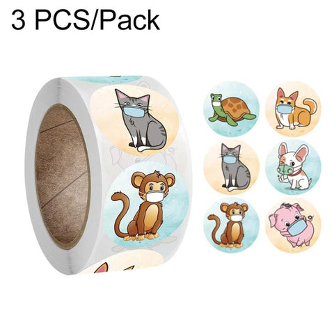 3 PCS Reward Stickers Children Toys Stationery Decoration Label, K-43 2.5cm / 1inch