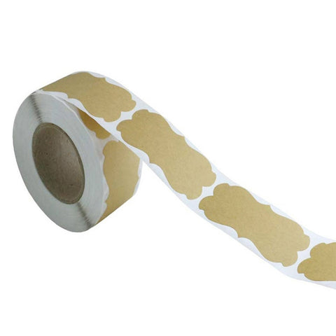 3 PCS Natural Brown Kraft Paper Gift Decoration Label Sticker, B-34, B-35, B-36, B-37