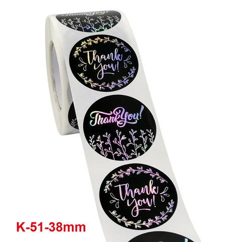 Boutique Packaging Supplies Round Rainbow Silver Laser Stickers, Silver