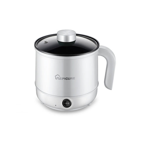 Multi-Function Electric-Cooker Mini Dormitory Student Cooking Rice Stir Frying Non-Stick Pot, 110V US Plug, White Manual Single Pot, White Manual Style with Steaming Grid, White Smart Single Pot, White Smart With Steaming Grid, Green Manual Single Pot ...