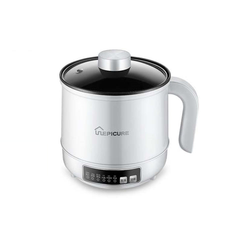 Multi-Function Electric-Cooker Mini Dormitory Student Cooking Rice Stir Frying Non-Stick Pot, 110V US Plug, White Manual Single Pot, White Manual Style with Steaming Grid, White Smart Single Pot, White Smart With Steaming Grid, Green Manual Single Pot ...