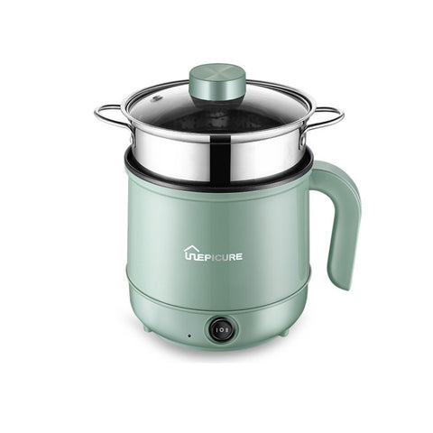 Multi-Function Electric-Cooker Mini Dormitory Student Cooking Rice Stir Frying Non-Stick Pot, 110V US Plug, White Manual Single Pot, White Manual Style with Steaming Grid, White Smart Single Pot, White Smart With Steaming Grid, Green Manual Single Pot ...