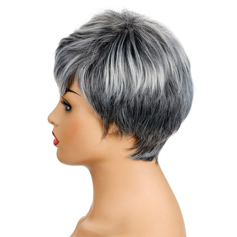 Ladies Fashion Realistic Wig Short Curly Hair Headgear