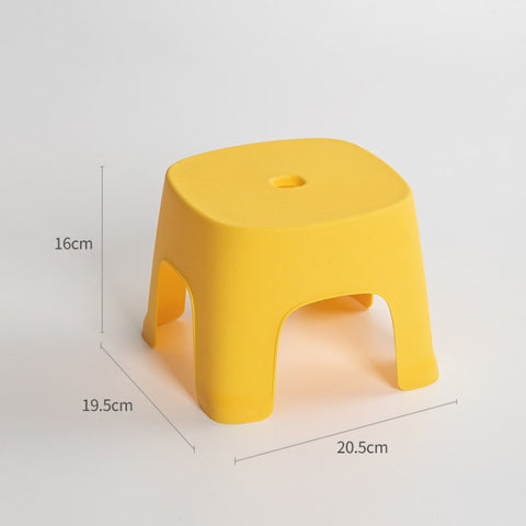 Household Bathroom Row Stools Plastic Stools Thickened Low Stools Square Stools Small Benches, Maple Yellow Children, Retro Red Children, Light Green Children, Black Children, Light Green Adult, Pink Adult, Retro Red Adult, Maple Yellow Adult          ...