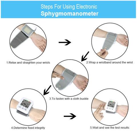 KWL-W01 Home Automatic Smart Wrist Electronic Sphygmomanometer, English With Voice, English Without Voice