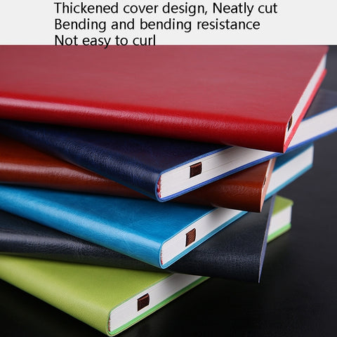 Notebook Student Notepad Diary Book Business Record Book PU Notebook, A5 Plain Weave Blue, A5 Plain Weave Cockscomb Red, A5 Plain Charred Tea Brown, A5 Plain Weave Black, A5 Plain Weave Bitter Tea Red, A5 Plain Weave Nile Blue, A5 Plain Weave Horn Gray...