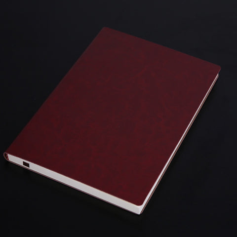 Notebook Student Notepad Diary Book Business Record Book PU Notebook, A5 Plain Weave Blue, A5 Plain Weave Cockscomb Red, A5 Plain Charred Tea Brown, A5 Plain Weave Black, A5 Plain Weave Bitter Tea Red, A5 Plain Weave Nile Blue, A5 Plain Weave Horn Gray...