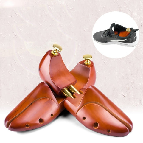 1 Pair Solid Wood Retractable Shoe Last Adjustable Shoe Supporter Shaping Moisture-Proof Shoe Support, 37-38, 39-40, 41-42, 43-44, 45-46