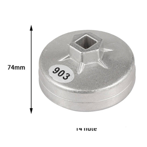 74mm 14 Flute Aluminum Oil Filter Wrench Socket Remover Tool for BMW AUDI Benz, 903