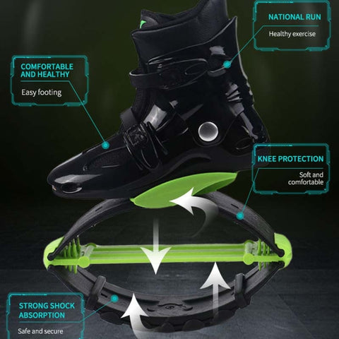 Jumping Shoes Bounce Shoes Indoor Sports Rebound Shoes, 33/35  (Pink White), 33/35 (Green And White), 36/38  (Green And White), 36/38 (Orange Black), 36/38  (Green And Black), 36/38 (Black Orange Label), 36/38 (Black Green Label), 36/38  (Pink White)  ...