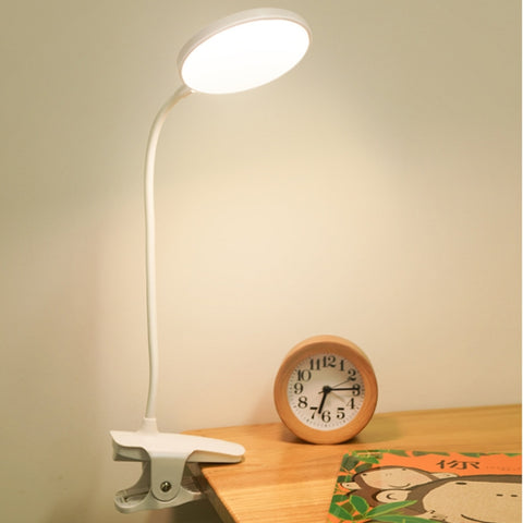 Charging 800mAh Single Color Temperature Three-level Adjustment LED Clip Desk Lamp USB Eye Protection Bedside Lamp, Plug-in, Charging 1200mAh, Charging 800mAh