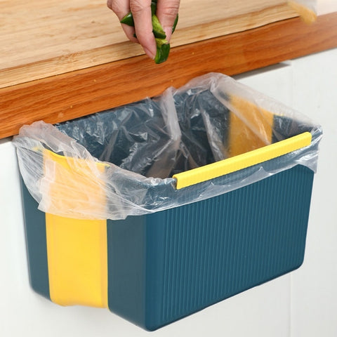 Portable Kitchen Sorting Wall-Mounted Folding Trash Can, Wall-Mounted (Blue), Wall-Mounted (Green), Wall-Mounted (Gray), Wall-Mounted (Brown)