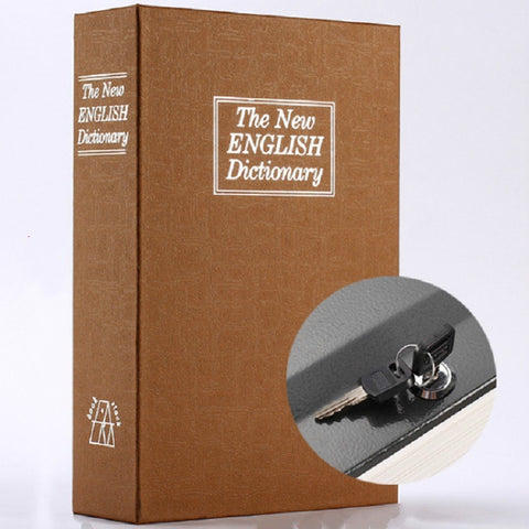 Simulation English Dictionary Book Safe Piggy Bank Creative Bookshelf Decoration, Trumpet Key Version, Red, Blue, Black, Coffee