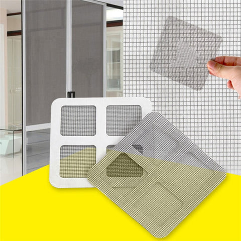 6pcs / Pack Anti-Insect Fly Bug Door Mosquito Screen Net Repair Tape Patch Adhesive Tape, 9 PCS