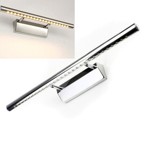 5W LED Wall Lamp Stainless Steel Bathroom Mirror Light, 40CM No Switch, 40CM With Switch