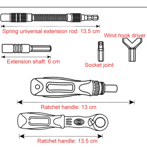 38 In 1 Labor-Saving Ratchet Multi-Purpose Screwdriver Set Household Hardware Tools Combination Screwdriver Toolbox, 38 In 1