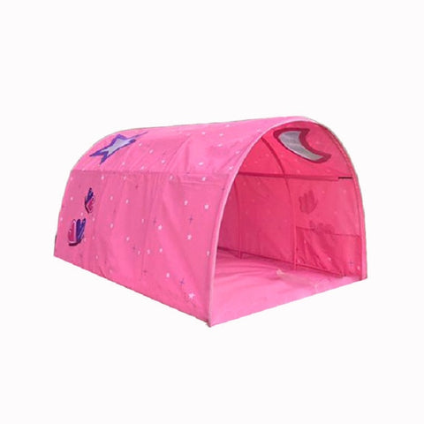 Children Home Bed Crawl Tunnel Game House Tent, Blue, Pink, Blue with Mosquito Net, Pink with Mosquito Net