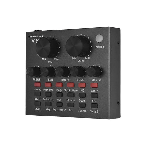 V8 Sound Card Set Dual Mobile Phone Computer Live Broadcast Universal Sound Card, V8 Sound Card