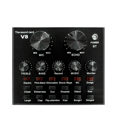 V8 Sound Card Set Dual Mobile Phone Computer Live Broadcast Universal Sound Card, V8 Sound Card