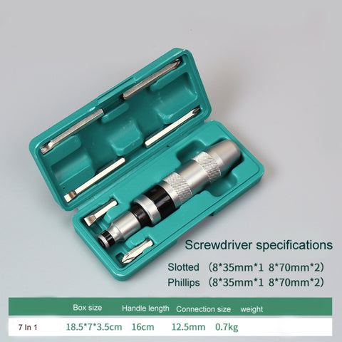 Impact Screwdriver Socket Set for Rusty Stubborn Screws, 7 In 1, 8 In 1, 13 In 1 Iron Box, S2 12 In 1
