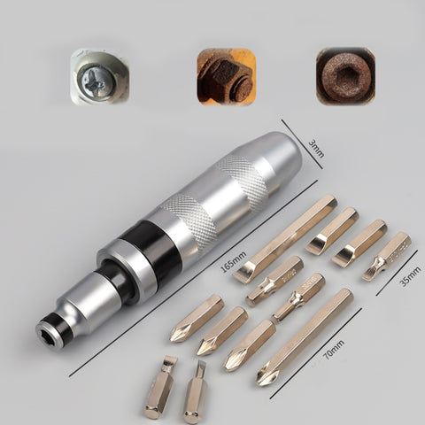 Impact Screwdriver Socket Set for Rusty Stubborn Screws, 7 In 1, 8 In 1, 13 In 1 Iron Box, S2 12 In 1
