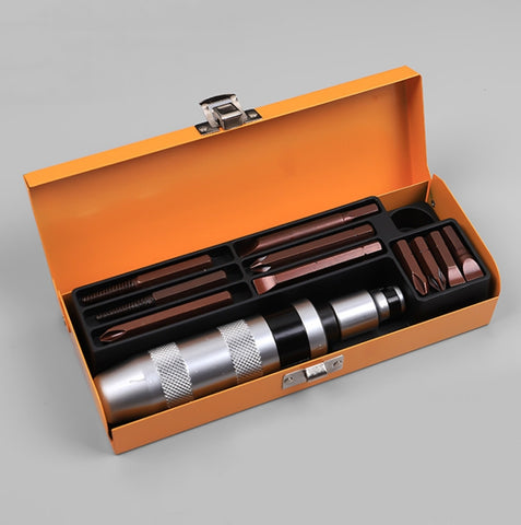 Impact Screwdriver Socket Set for Rusty Stubborn Screws, 7 In 1, 8 In 1, 13 In 1 Iron Box, S2 12 In 1