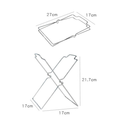 Stainless Steel Kitchen Foldable Storage Rack Plastic Bag Towel Trash Can Holder, Trash Can Holder
