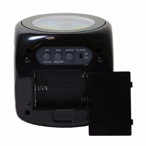 Multi-function LED Projection Alarm Clock Voice Talking Clock, White without USB cable, Black without USB cable, Black + USB cable, White + USB cable