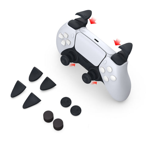 2 Sets 8 in 1 Handle Trigger Button + Rocker Cap Suitable For PS5, 8 in 1 Handle Trigger Button